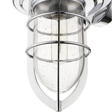 Glass panel Matte Black Outdoor Hanging Light