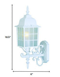 White Window Pane Lantern Wall Sconce