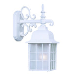 White Window Pane Lantern Wall Light