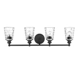 Mae 4-Light Matte Black Vanity