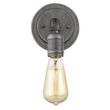 Industrial Textured Gray Wall Light