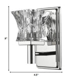 Arabella 1-Light Polished Nickel Sconce With Pressed Crystal Shade