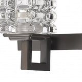 Coralie 5-Light Oil-Rubbed Bronze Sconce With Pressed Crystal Shades