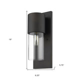 Contemporary Brushed Silver and Glass Wall Light