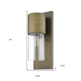 Contemporary Antique Bronze and Glass Wall Light