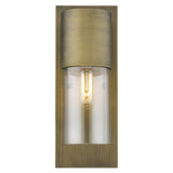 Contemporary Brushed Gold and Glass Wall Light