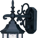 Narrow Matte Black Domed Hanging Lantern Wall Light