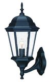 Matte Black Swing Arm Glass Lantern Wall Light