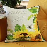 Autumn Vibes Sunflower Throw Pillow