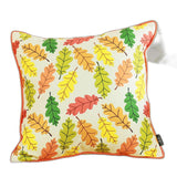 Colorful Falling Leaves Decorative Throw Pillow