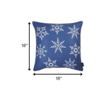 Snowy Christmas Trees Printed Throw Pillow