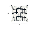 Black and White Grid Geometric Throw Pillow