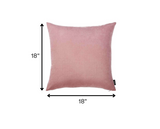 Set of 2 Pale Pink Modern Square Throw Pillows