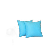 Set of 2 Turquoise Modern Square Throw Pillows