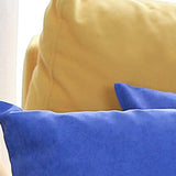 Set of 2 Cobalt Blue Modern Square Throw Pillows