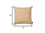 Set of 2 Tan Modern Square Throw Pillows