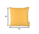 Set of 2 Yellow Modern Square Throw Pillows