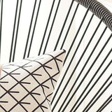 Monochromatic Lattice Faux Leather Throw Pillow