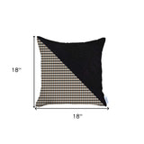 Yellow Houndstooth Modern Decorative Throw Pillow