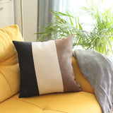 Modern Brown Tricolor Striped Throw Pillow