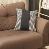 Black Houndstooth Decorative Throw Pillow