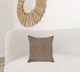 Brown Modern Textured Throw Pillow