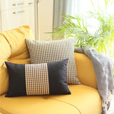 Pale Yellow Houndstooth Pattern Throw Pillow