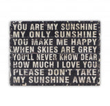 Black Wooden You Are My Sunshine Wall Art