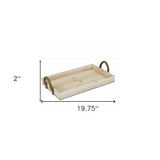 Natural Wooden Tray with Rope Handles