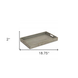 19" Black Minimalist Wooden Tray
