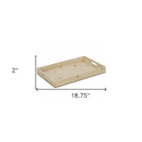 19" Gray Minimalist Wooden Tray