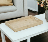 19" Natural Minimalist Wooden Tray