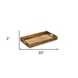 19" Natural Minimalist Wooden Tray