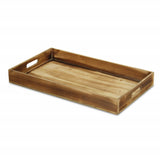 20" Brown Minimalist Wooden Tray