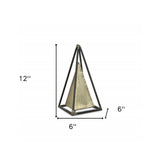 Narrow Metal Triangular Decorative Sculpture