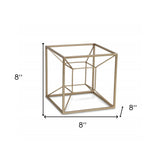 Jumbo Metal 3D Cube Decorative Sculpture