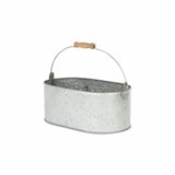 Three Slot Galvanized Metal Utensil Holder