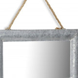 Vintage Curved Gray Wall Mirror