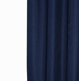 Luxurious Navy Waffle Weave Shower Curtain