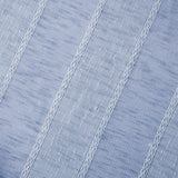 Blue Striped Embroidered Shower Curtain