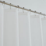 White Contemporary Velvet Scroll Shower Curtain