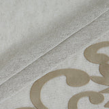 Gold Contemporary Velvet Scroll Shower Curtain