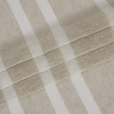 Taupe and White Striped Shower Curtain