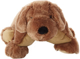 Foldable Plush Brown Dog Pillow