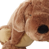 Foldable Plush Brown Dog Pillow