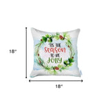 Set of 4 Tis the Season Christmas Throw Pillow Covers