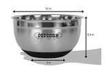 Sleek Stainless Steel Popcorn Serving Bowl