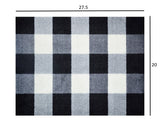 2' x 3' Black and White Buffalo Check Washable Floor Mat