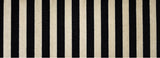 2' x 6' Black and Tan Wide Stripe Washable Runner Rug