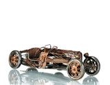 c1924 Bugatti Bronze and Silver Racecar Model Sculpture